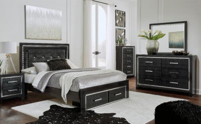 Kaydell Bedroom 5Pc Set B1420 in Black by Ashley w/Storage Bed