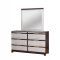 Euclid CM7205 5Pc Bedroom Set in Silver and Espresso Finish