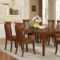 Brown Finish Modern 5 Pc Dining Set w/Optional Chairs