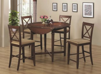 Dark Cherry Finish Modern 5Pc Counter Height Dining Set [CRDS-100938-Baxter]