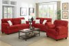 F7918 Sofa, Loveseat & Chair Set in Red Fabric by Poundex