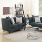 F6897 Sofa & Loveseat Set in Slate Fabric by Poundex