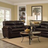 1032 Sofa in Brown Bonded Leather w/Options