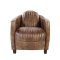 Brancaster Chair 53547 in Brown Leather by Acme w/Options