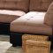 Claude Modular Sectional Sofa 7Pc Brown Microfiber by Coaster