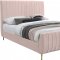 Zara Bed in Pink Velvet by Meridian w/Options