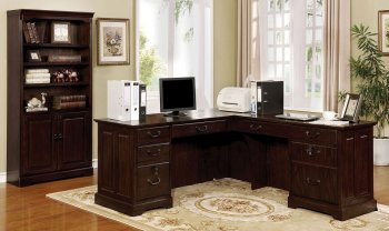 Tami Office Desk CM-DK6384 in Dark Walnut w/Options [FAOD-CM-DK6384-Tami]