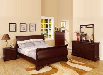 CM7815 Laurelle Bedroom in Cherry w/Optional Casegoods [FABS-CM7815 Laurelle]