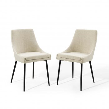 Viscount Dining Chair 3809 Set of 2 in Beige Fabric by Modway [MWDC-3809 Viscount Beige]