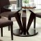 CM3120T Lancy I 5Pc Dinette Set in Dark Walnut w/Glass Top