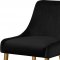 Owen Counter Stool 745 Set of 2 Black Velvet Fabric by Meridian