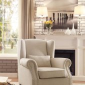 Adelaide Accent Chair 1245F2S in Neutral Fabric by Homelegance