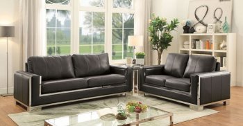 Monika Sofa CM6423GY in Dark Gray Breathable Leatherette [FAS-CM6423GY-Monika Gray]