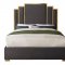 Hugo Bed in Grey Velvet Fabric by Meridian