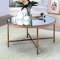 Nugent Coffee Table & 2 End Tables Set CM4013 in Copper & Mirror