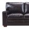 Norman Sofa & Loveseat Set in Dark Brown by Leather Italia