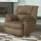 Milky Chocolate Microfiber Living Room w/Reclining Seats