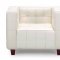 White Leather Modern Living Room Furniture With Tufted Seats