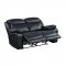 Ralorel Motion Sofa & Loveseat Set LV00060 Black Leather by Acme