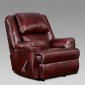 Bordeaux Polyester Fabric Modern Elegant Chaise Rocker Recliner