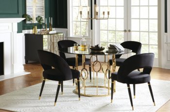 Lindsey 5Pc Dinette Set 192071 in Sunny Gold - Coaster w/Options [CRDS-192071-Lindsey]