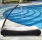 Dark Brown Wicker Modern Outdoor Chaise Lounge w/Canopy