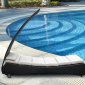 Dark Brown Wicker Modern Outdoor Chaise Lounge w/Canopy