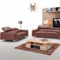 2537 Sofa in Saddle Brown Leather by ESF