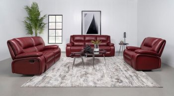 Camila Motion Sofa & Loveseat 610241 in Red by Coaster w/Options [CRS-610241 Camila]