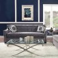 SM2212 Federico Sofa in Silver Tone Fabric w/Options