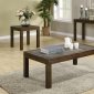 Distressed Brown Finish Modern Coffee Table w/Options