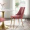 Viscount Dining Chair Set of 2 in Dusty Rose Velvet by Modway