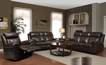 601041 Denisa Motion Sofa Brown Bonded Leather Match w/Options [CRS-601041 Gideon]