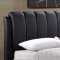 B120 Upholstered Bed in Black Leatherette