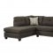 Laurissa Sectional Sofa w/Ottoman 54370 in Charcoal by Acme