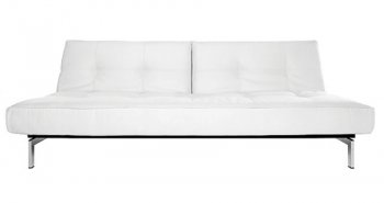 White, Black or Chocolate Leatherette Modern Split-Back Sofa Bed [MLSB-588 White]