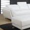 U8859 Sectional Sofa in White Bonded Leather by Global w/Options