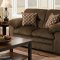 3683 Sofa & Loveseat Set in Chestnut Fabric by Simmons w/Options