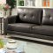 Nanette Sofa CM6425GY in Gray Breathable Leatherette w/Options