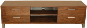 Walnut Finish Modern TV Stand w/4 Drawers [PGTV-TARNA-MEDIA]