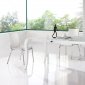 White Finish Modern Extendable Dining Table w/Optional Chairs