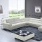 430 Sectional Sofa in Off-White Leather by ESF