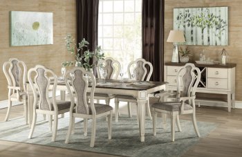 Kayley Dining Table 77135 in Antique White by Acme w/Options [AMDS-77135-Kayley]