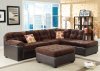 50525 Layce Sectional Sofa in Chocolate Fabric by Acme