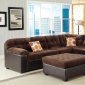 50525 Layce Sectional Sofa in Chocolate Fabric by Acme