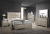 Beaumont Bedroom 5Pc Set 205291 in Champagne Golden Leatherette