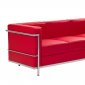 Charles Petite Leather Sofa in Red by Modway w/Options