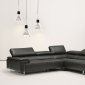 Ming 8009 Genuine Leather Sectional Sofa in Brown by IDP Italia