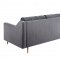 Milan Sofa TOV-L4111 in Grey Velvet Fabric by TOV Furniture