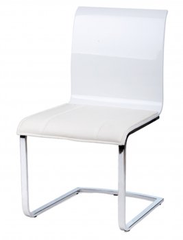 Lizz Dining Chairs Set of 2 in White by Whiteline [WLDC-Lizz White]